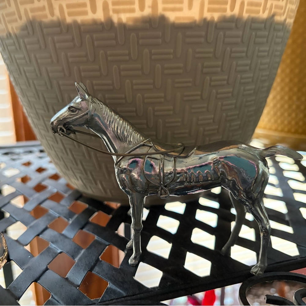 Vintage Japan Silver Metal Horse Figurine - Picture 8 of 9